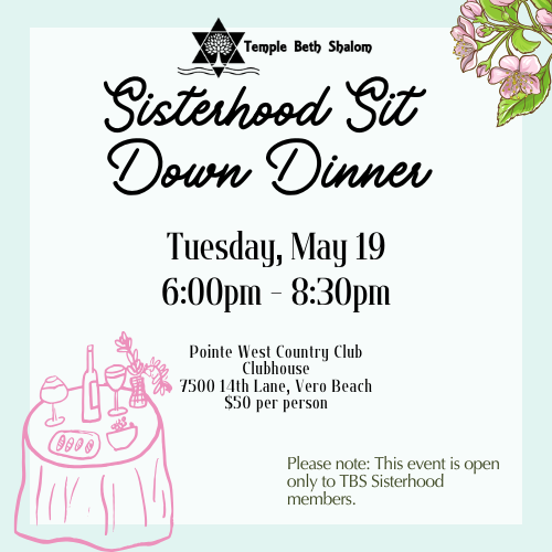 Sisterhood Sit Down Dinner